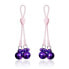 Nipple Clamps Skulls and Ring Bells Silicone and Metal Pink/Purple