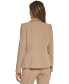 Women's Twill Puffed-Sleeve One-Button Blazer