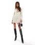 Фото #1 товара Aria Cove corset tie side blazer mini dress in cream