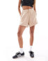 Adidas Originals 3 stripe shorts in beige Бежевый, S - фото #3