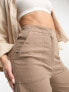 Фото #4 товара ASOS DESIGN Tall drapey cargo trousers in brown