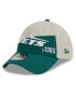 Фото #1 товара Men's Cream, Kelly Green New York Jets 2023 Sideline Historic 39THIRTY Flex Hat