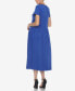 ფოტო #2 პროდუქტის Women's Short Sleeve Asymmetrical Waist Maxi Dress