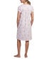 Фото #2 товара Women's Smocked Floral Lace-Trim Nightgown
