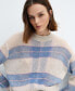 ფოტო #4 პროდუქტის Women's Checks Knitted Sweater