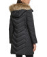 ფოტო #3 პროდუქტის Women's Faux-Fur-Trim Hooded Puffer Coat
