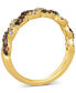 ფოტო #3 პროდუქტის Nude Diamond & Chocolate Diamond Twist Ring (1/2 ct. t.w.) in 14k Gold