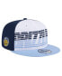 Фото #1 товара Men's White/Light Blue Memphis Grizzlies Throwback Gradient Tech Font 9fifty Snapback Hat