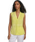 ფოტო #1 პროდუქტის Petite Geo-Print V-Neck Sleeveless Top