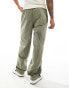 River Island pull on trousers in khaki Зеленый, S - W30-32 - фото #3