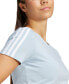 Фото #3 товара Women's Essentials 3 Stripes Cropped "Baby" T-Shirt