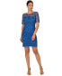 ფოტო #1 პროდუქტის Women's 3D Floral Beaded Sheath Dress