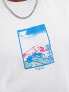 ASOS DESIGN relaxed t-shirt in white with chest souvenir scenic print