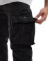 Superdry Core cargo pants in washed black