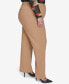 Фото #4 товара Plus Size Seamed Waistband Wide-Leg Pants