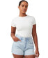 Фото #4 товара Джинсы-шорты для женщин Cotton On Curvy High Mom