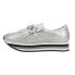 Фото #3 товара COCONUTS by Matisse Bess Perforated Platform Loafers Womens Silver BESS-048