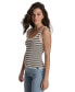 Фото #2 товара Women's Striped Ribbed Knit Tank Top