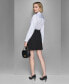 ფოტო #5 პროდუქტის Women's Pleated Buckle-Detail Mini Skirt