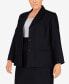 Фото #3 товара Plus Size Classic Chic Button Front Long Sleeve Jacket