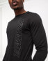 Hummel mesh training top with long sleeves in black