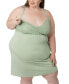 Фото #2 товара Plus Size Lucille Lace Nursing Nightgown - With Clip Down Cups