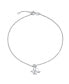 Фото #1 товара 3D Geometric Origami Jewelry Animals Zoo Lucky Elephant Anklet Small Charm Dangle Ankle Bracelet For Women Sterling Silver Adjustable 9 To 10 Inch