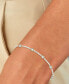 ფოტო #2 პროდუქტის Cubic Zirconia Round & Baguette Tennis Bracelet in 14k Gold-Plated Sterling Silver