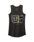 ფოტო #3 პროდუქტის Women's Heather Black Ty Gibbs Racer Back Tank Top