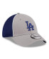 Фото #4 товара Men's Gray Los Angeles Dodgers Pipe 39THIRTY Flex Hat