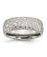 Фото #1 товара Titanium Brushed and Polished Textured Wedding Band Ring