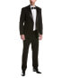 Фото #1 товара Alton Lane Sullivan Peaked Tailored Fit Suit With Flat Front Pant Men's Black