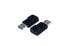 Exsys EX-47991 - USB 3.0 A - USB 3.1 C - Black