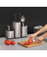 CounterStore Stainless Steel Organizer with Oak Chopping Board