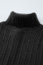 Ribbed turtleneck sweater