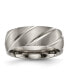 Фото #1 товара Titanium Satin Swirl Design Wedding Band Ring