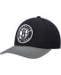 Фото #1 товара Men's Black, Gray Brooklyn Nets MVP Team Two-Tone 2.0 Stretch-Snapback Hat