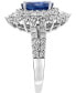 EFFY® Ruby (1-7/8 ct. t.w.) & Diamond (1/4 ct. t.w.) Halo Statement Ring in 14k White Gold (Also in Sapphire and Emerald)