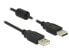 Delock 5m - 2xUSB 2.0-A - 5 m - USB A - USB A - USB 2.0 - Male/Male - Black