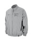 Men's Silver Distressed Brooklyn Nets Courtside Vintage-Like Warmup Full-Zip Jacket