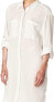 Seafolly 278164 Women's Crinkle Twill Shirt Cover Up, Beach Basics White, M