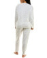 Фото #10 товара Women's 2-Pc. Velour Henley Pajamas Set