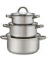 Фото #11 товара Sauce Pot Stainless Steel Stockpot with Glass Lid, Basic Saucier Casserole Pan Set, 6-Piece