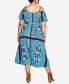 Фото #2 товара Plus Size Zoey Cold Shoulder Maxi Dress