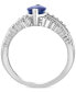 ფოტო #4 პროდუქტის EFFY® Sapphire (2-3/8 ct. t.w.) & Diamond (1/2 ct. t.w.) Marquise Statement Ring in 14k White Gold