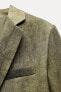 Фото #9 товара Классическое пальто из 100% льна tie-dye — zw collection ZARA