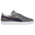 Фото #1 товара Puma Classic Suede X King Shark Lace Up Mens Grey Sneakers Casual Shoes 389536-