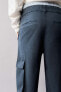 Cargo trousers with label detail