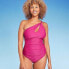 Фото #2 товара Women's One Shoulder Twist One Piece Swimsuit - Shade & Shore Purple M