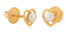 Gold earrings Hearts with real pearl 14/141.891/17P